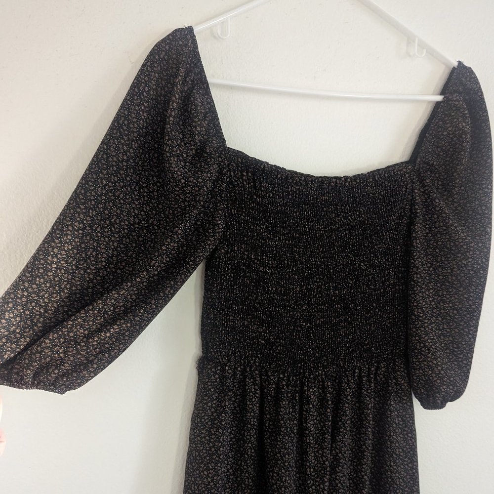 Clad and Cloth - Floral Jumpsuit - Black and Brown - US Size M